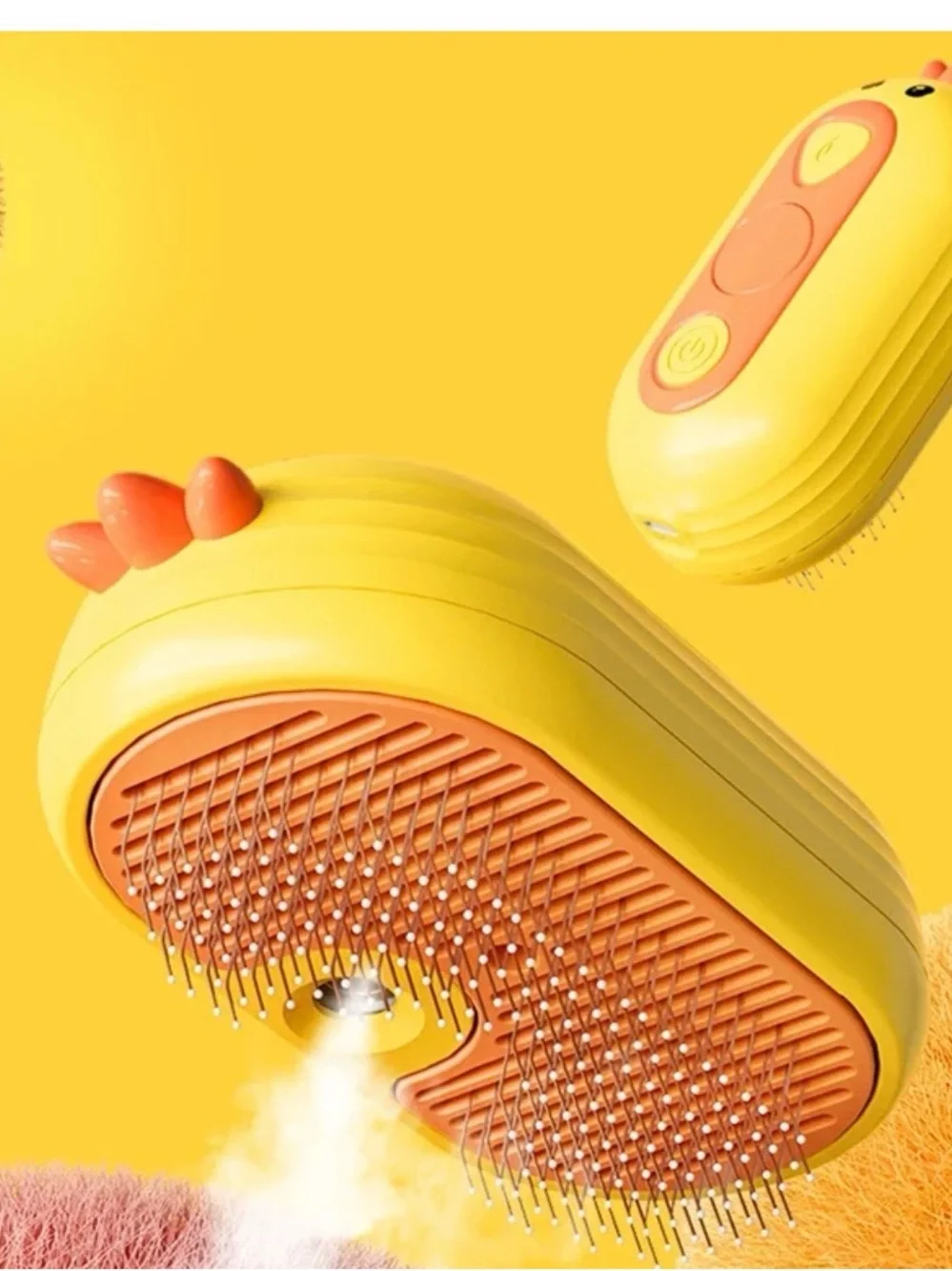 Rechargeable 3-in-1 Steamy Pet Brush Cleanser Set of 2